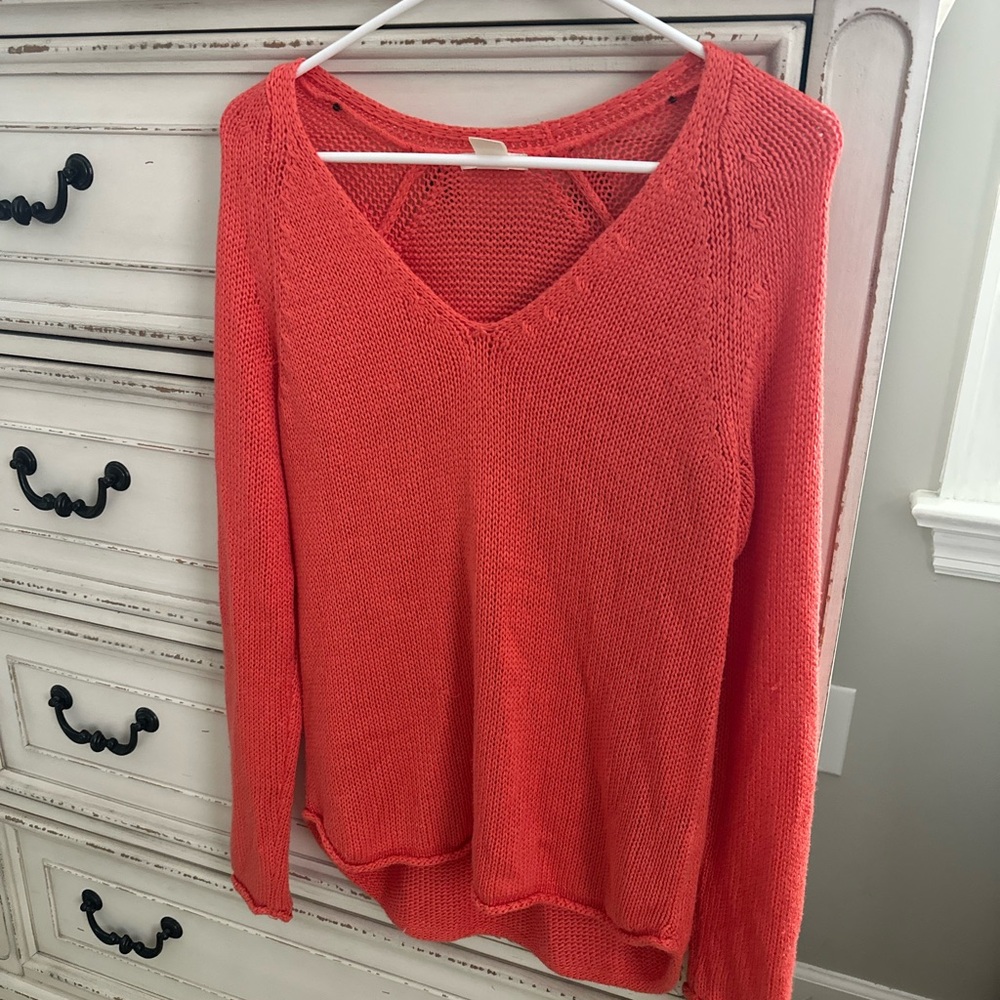 H&M Vibrant Peachy Orange Knit Sweater